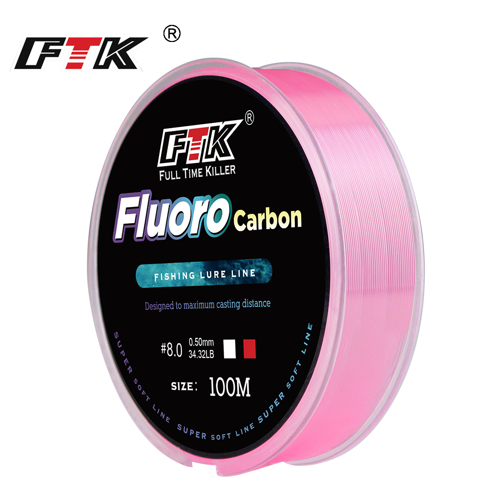 Fluorocarbon Line - FTK 100m 4.13-34.32LB Fluorocarbonowa żyłka wędkarska