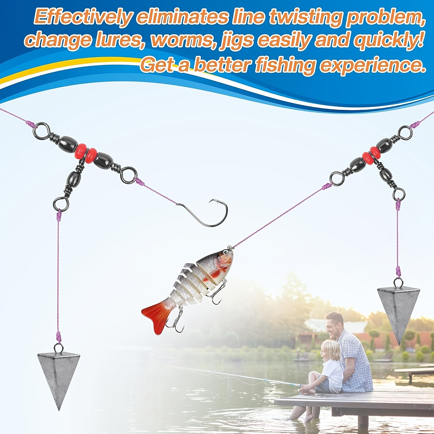 3 trójdrożne krętliki, potrójn – Monofilament Line recenzja i cena