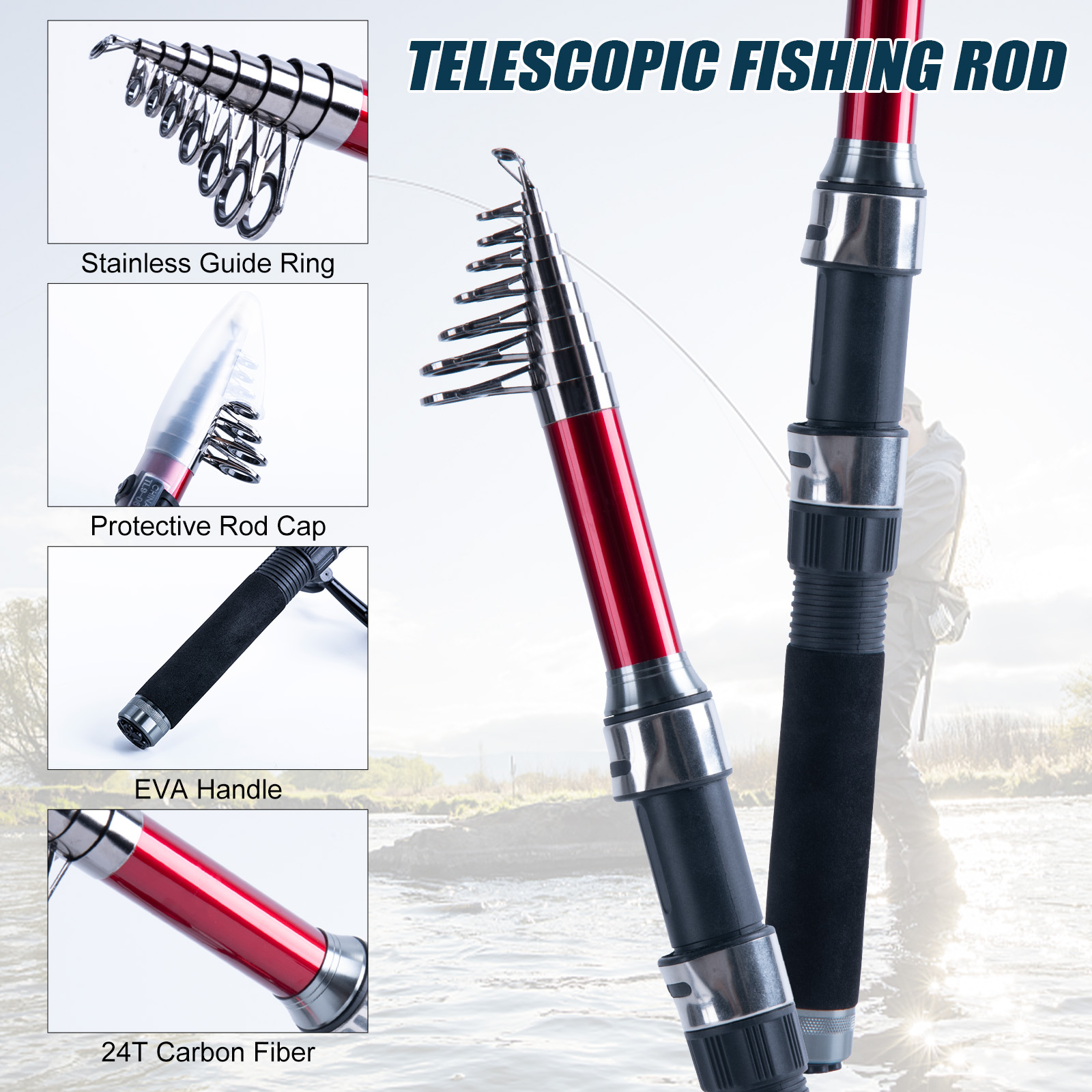 Goture Teleskopowy Zestaw Wędk – Fishing Line Spooler recenzja i cena