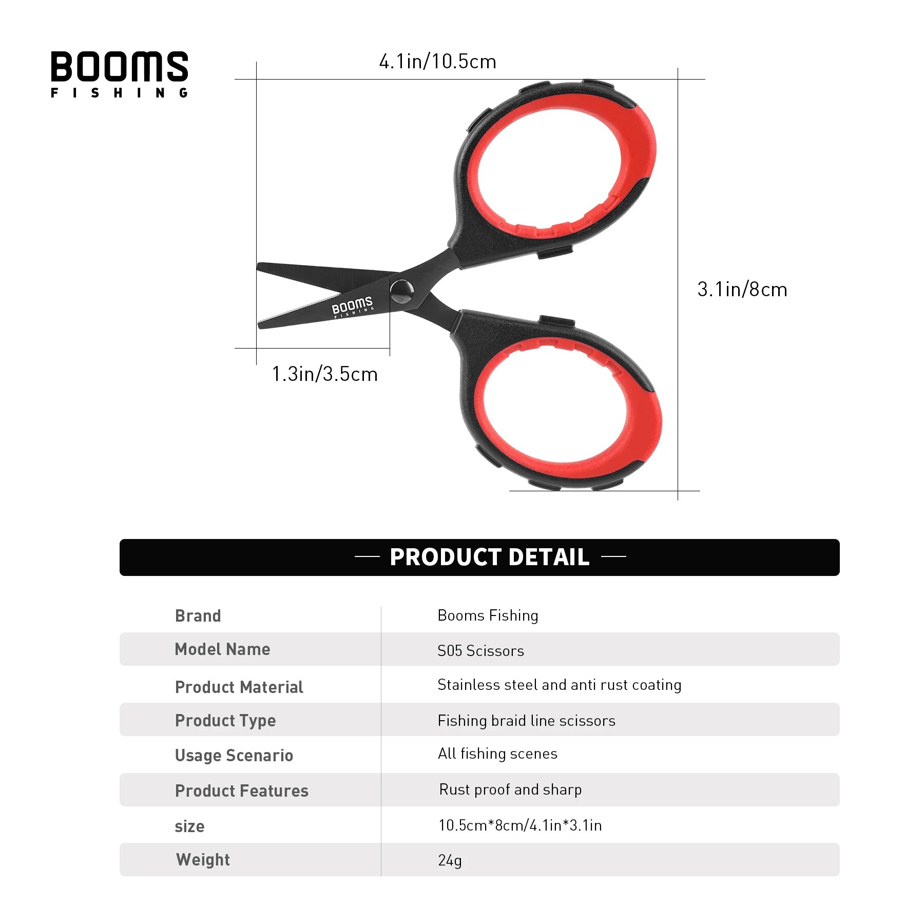 Booms Fishing S05 plecione noż – Monofilament Line recenzja i cena