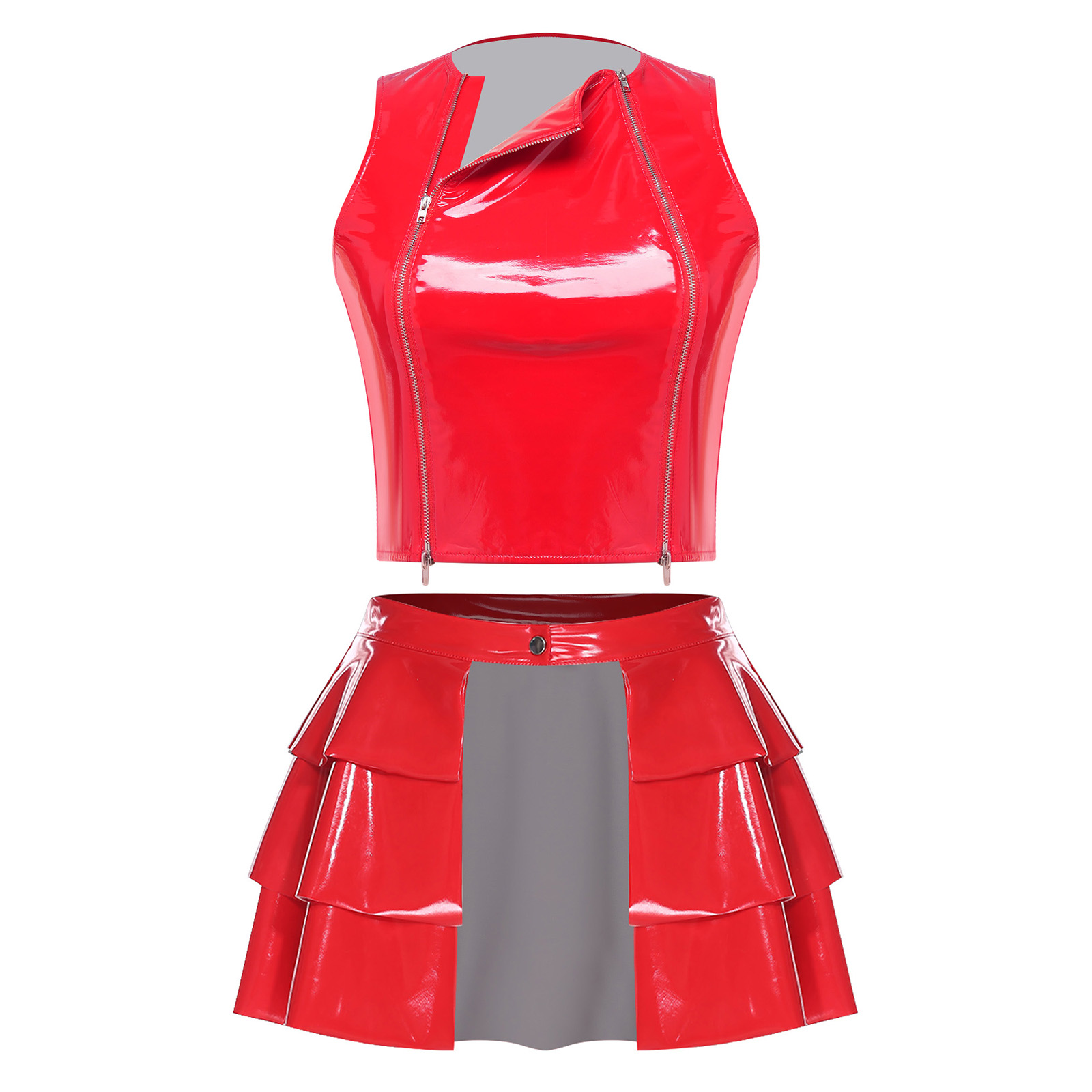 Damski błyszczący crop top bez – Fly Line recenzja i cena